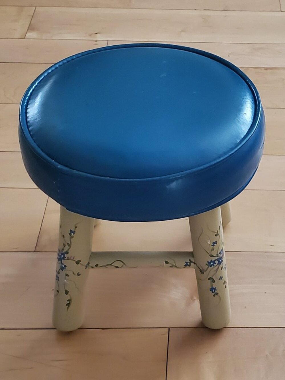 Homemade Wooden Kids Stool Crafted Hand-Painted Needs Work - See pictures - Used